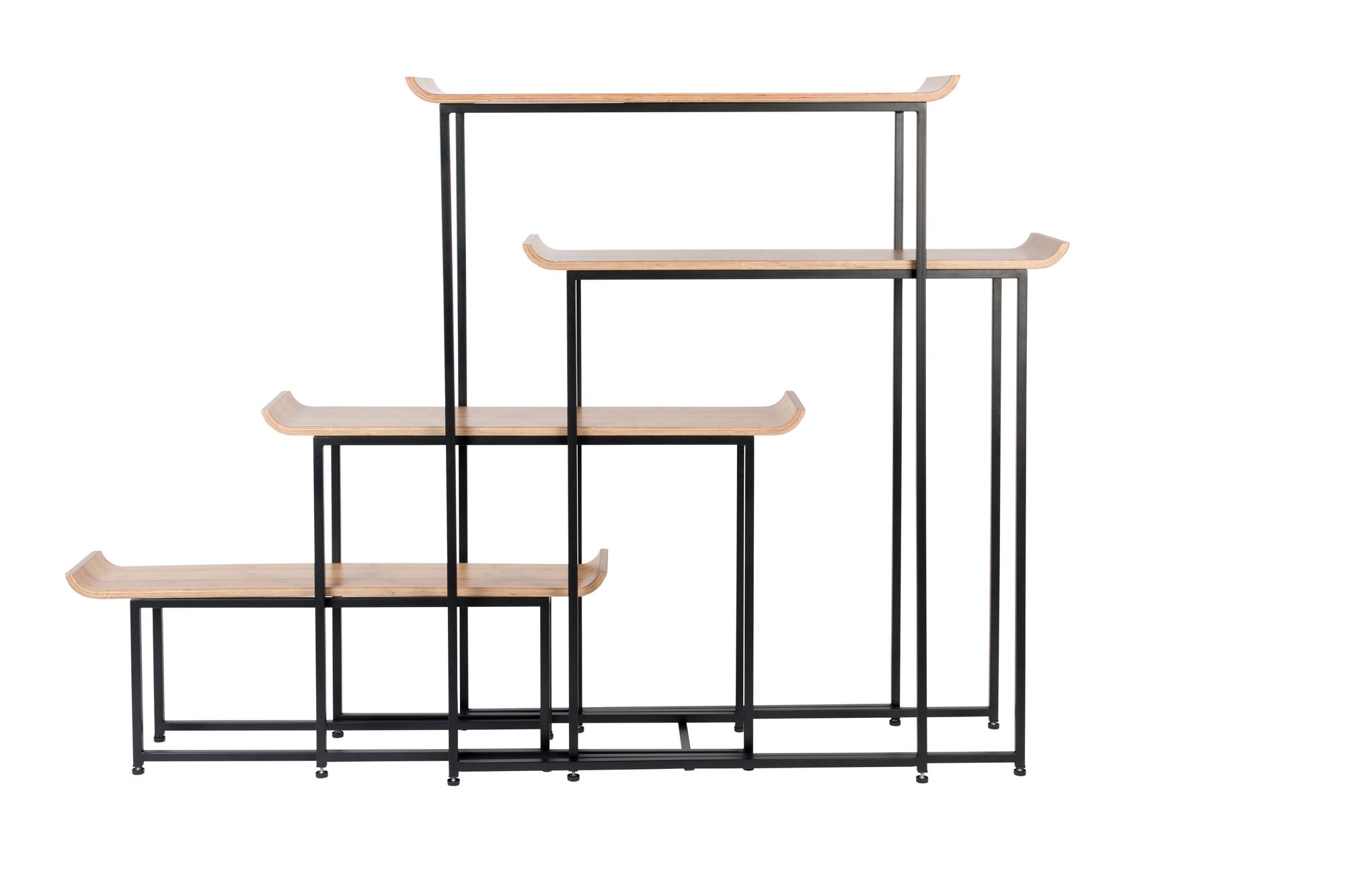 Zuiver Flodka Black & Natural Wood Display Unit